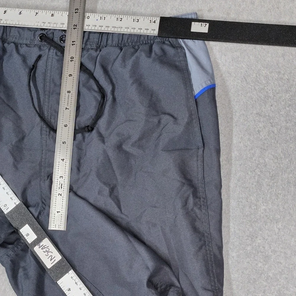 Nike Men Swimwear L Gray Swim Trunks Shorts Swoosh Logo Drawstring 8